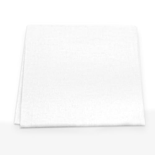 3 Pieces 18 x 21 Inches Cotton Fabric Precut Quilting Fabric Bundles Solid Colors Layer Cakes Quilt Material for DIY Craft Sewing Embroidery (White) - color: White