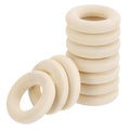 MECCANIXITY 100pcs 1" Unfinished Wooden Rings Smooth Natural Wood Macrame Rings for Curtain Connectors DIY Crafts Knitting Decoration Jewelry Making - size: 1"