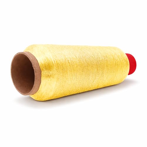 Mandala Crafts Metallic Goldenrod Embroidery Floss, 3281 YD Spool - color: Goldenrod, size: 3000M 3281 Yard
