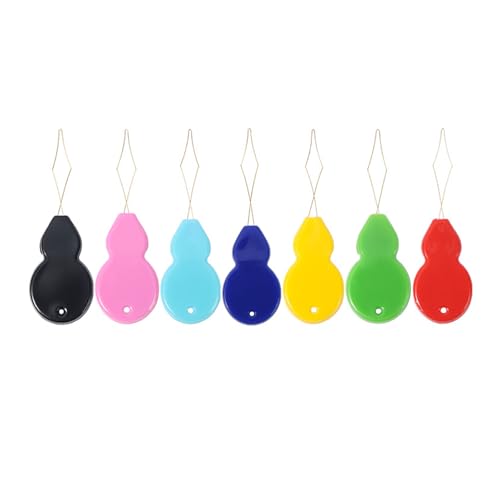 Automatic Needle Threaders Plastic Gourd Shaped, for Sewing Machine Hand Sewing - Embroidery for Cross Stitch Crafts (Multicolor-Gold, 42PC) - size: 42PC
