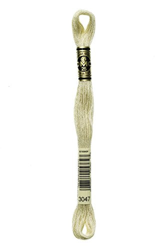 DMC 117-3047 Six Strand Embroidery Cotton Floss, Light Yellow Beige, 8.7-Yard