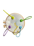4 pcs Magnetic Needle Minders Silicone Magnetic Fabric Clips, Macron Color Magnetic Needle Keeper for Cross Stitch Embroidery Needlework Accessories