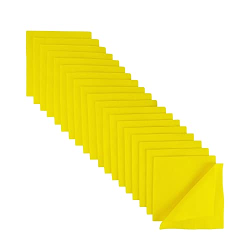 Jtnohx Soft Felt Fabric Flexible Craft Felt Sheets Light Yellow 6" 20Pcs - color: Light Yellow