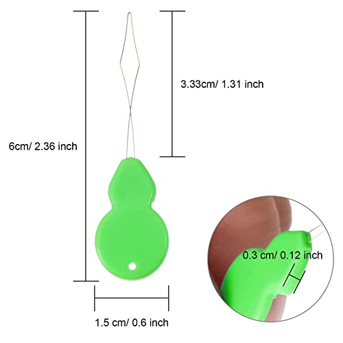 TecUnite 50 Pieces Needle Threader for Hand Sewing, Gourd Shaped
