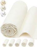 FIVEIZERO 100% Cotton Muslin Fabric by The Yard,59in x 3yd Cream Bleached Cotton Muslin Cloths–Medium Weight Beige Calico Fabric for Sewing,Quilting,Embroidery,Crafts & Apparel Projects - color: Cream, size: 3 yards pre cut