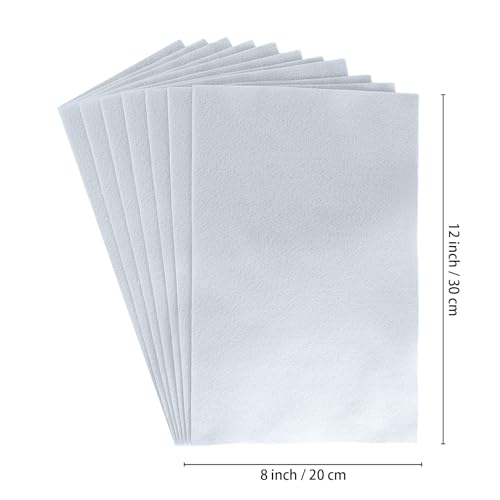 Jtnohx Soft Felt Sheets Color Felt Fabric for Sewing White 7Pcs 8"x12" 1mm - color: White