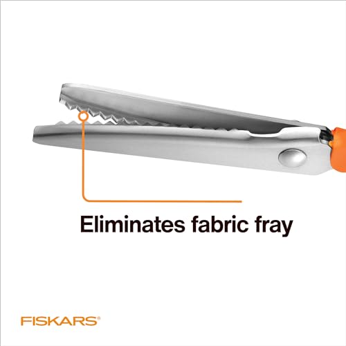 Fiskars 9" SoftGrip Pinking Shears for Fabric Cutting & Sewing - style: Pinking Shears