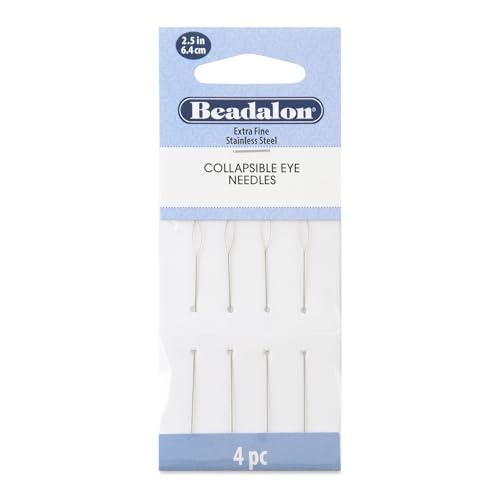 Beadalon Collapsible Eye Beading Needles - 2.5 Inches, Extra Fine, 4 pc - style: 2.5 inches