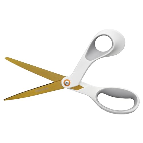 Fiskars 8" SoftGrip Titanium Paper Craft Scissors, Stainless Steel Blades - style: SoftGrip Titanium