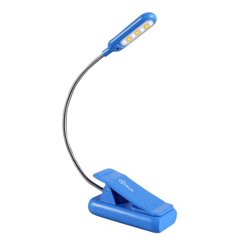 VAVOFO Rechargeable Reading Light, Clip on Book Light for Reading in Bed - color: Blue Lotus