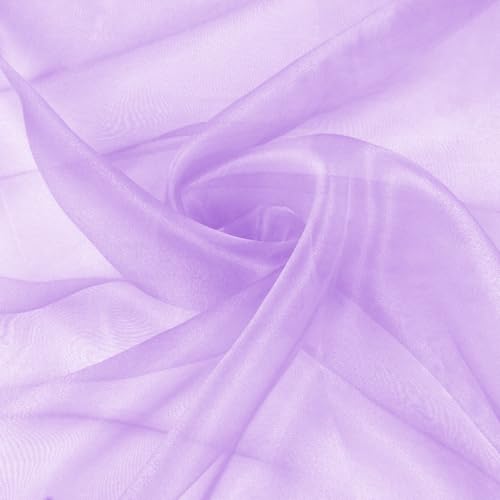 VACVELT Light Purple Sheer Organza Fabric by The Yard 60" Wide (1 Yard) - color: Light Purple, size: 1 Yard