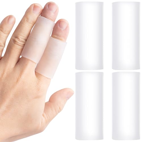 ANCIRS 4pcs Gel Finger Sleeve Protectors, Clear