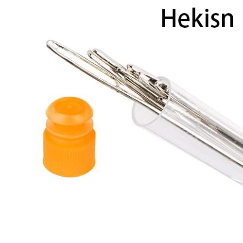 Hekisn Large Eye Sewing Needles, Sewing Needles, Stainless Steel Embroidery Thread Needle, Handmade Yarn Knitting Needles Leather Needle (21 Pieces) - size: 21 Pieces