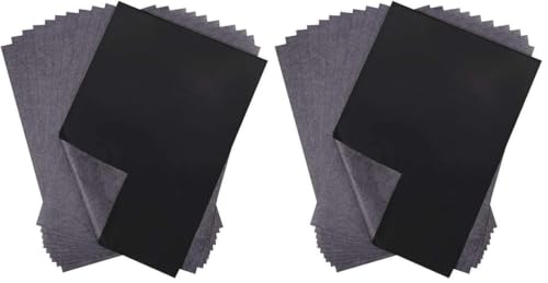 selizo 100 Sheets Black Carbon Transfer Tracing Paper for Wood, Paper, Canvas and Other Art Surfaces (9 x 13 Inches) (Pack of 2) - size: 9x13in (Pack of 2)