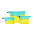 pack all 3 Pcs Water-Resistant Zipper Pouch, Mesh Zipper Bag - color: Yellow, size: Set