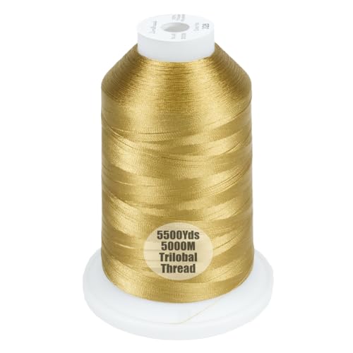 Simthread 5500Yds/5000M 40WT Polyester Embroidery Thread Brass 328 - color: Brass-328