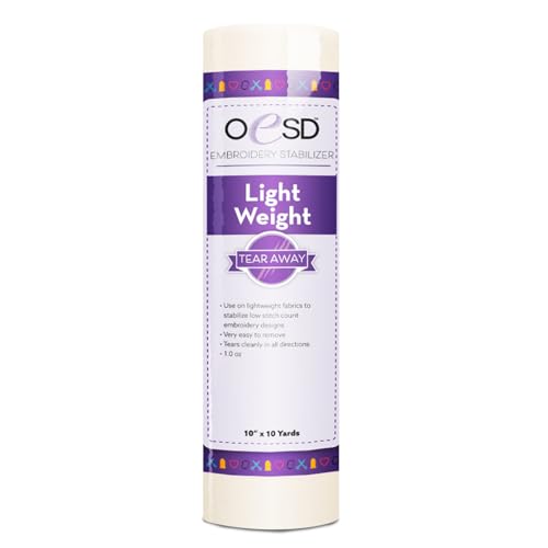 OESD Light Weight Tear Away Embroidery Stabilizer 10" x 10 Yd Roll