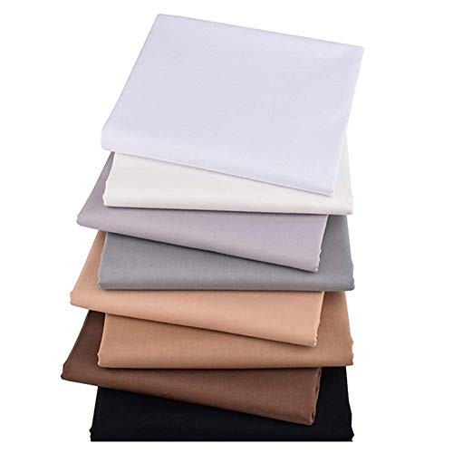 Fabric, 8 pcs/lot Fat Quarter Fabric Bundles Top Cotton 19.69" x 19.69" (50cm x 50cm) Quilting Cotton Craft, Pre-Cut Squares Sheets for Patchwork Sewing Quilting Crafting, Solid Color. - color: M-6