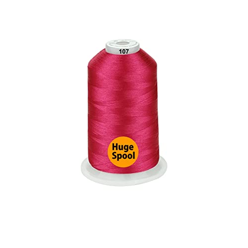 Simthread - 33 Selections - Various Assorted Color Packs of Polyester Embroidery Machine Thread Huge Spool 5500Y for All Purpose Sewing Embroidery Machines - 3 Differ Pink - color: 3 Differ Pink