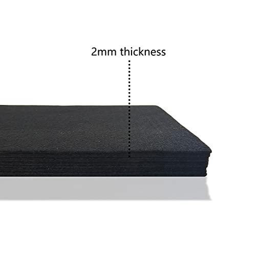 Jtnohx Stiff Felt, 2mm Thick Felt Sheets for Crafts, 8"x12" Hard Felt Fabric Squares 8Pcs for DIY Projects (Black) - color: Black