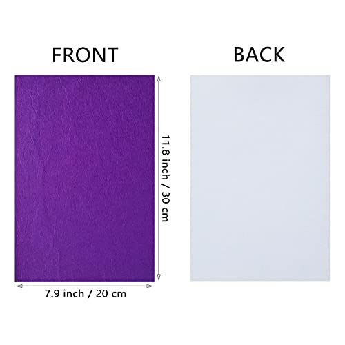 Jtnohx Self Adhesive Felt Sheets, 11 Pieces Stiff Sticky Felt, 8"x12" Fabric Square with Adhesive Backing for Crafts, Drawer Liner for Jewelry Box Drawer DIY (Purple) - color: Purple