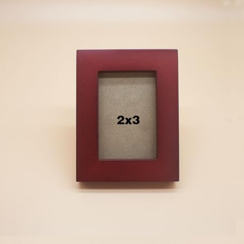2x3 Picture Frames RED Solid Wood Frame, - color: Red, size: 2x3