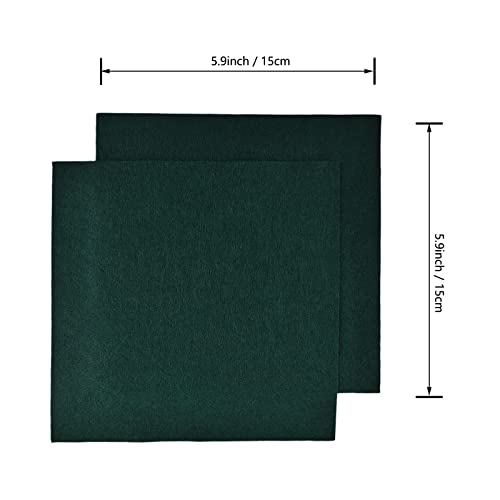 Jtnohx Soft Felt Fabric Flexible Craft Felt Sheets Dark Green 6" 20Pcs - color: Dark Green