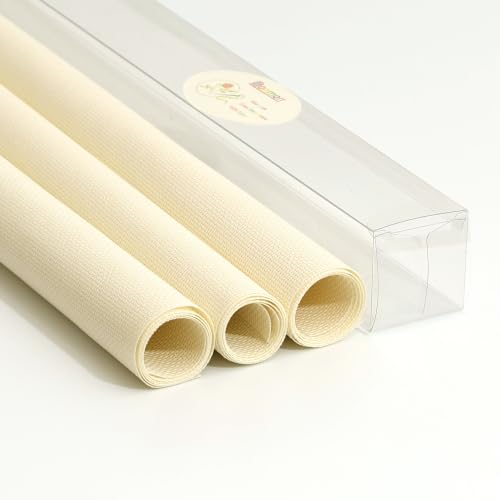 Aida Cloth 18 Count Cross Stitch Fabric,15×18inch,Rolled,3Pcs (18CT,Ivory) - color: Ivory, size: 18CT