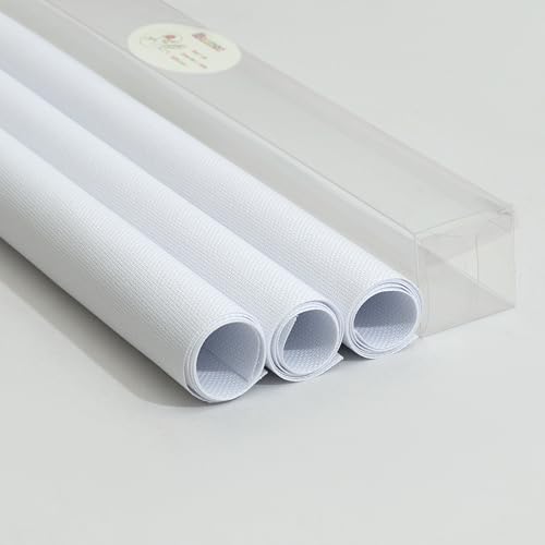 Aida Cloth 22 Count Cross Stitch Fabric,15×18inch,Rolled,3Pcs (22CT,White) - color: White, size: 22CT