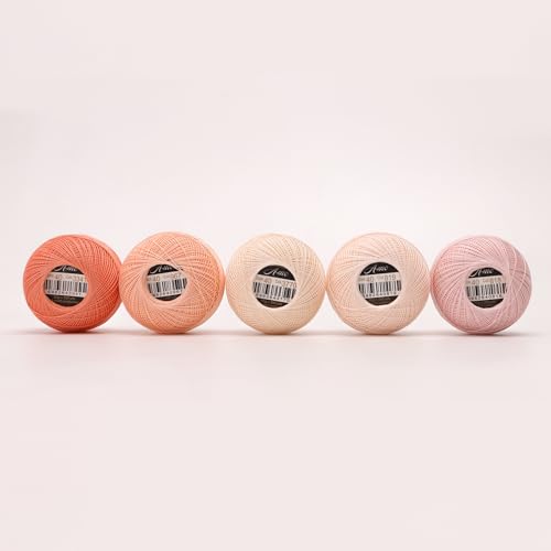 Size 40 Double Mercerized Egyptian Cotton Pearl Thread Set J - color: set J