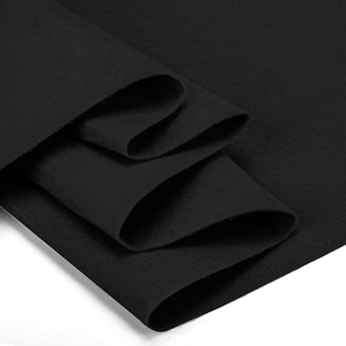 Felt Fabric 36" X 36"(1 Square Yard) (Black) - color: Black, size: 36" X 36"