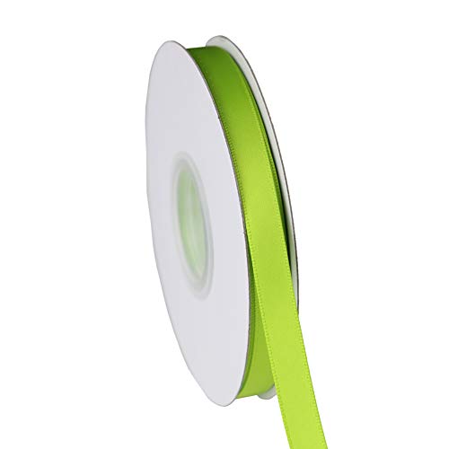 ITIsparkle 3/8" Inch Double Faced Satin Ribbon 50 Yards-Roll Set for Gift Wrapping Scrap Books Party Favor Hair Braids Baby Shower Decoration Floral Arrangement Craft Supplies, Apple Green Ribbon - color: Apple Green
