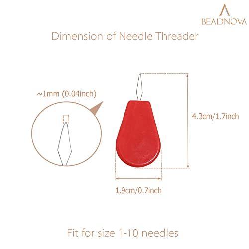 BEADNOVA Needle Threaders 20pcs Plastic Sewing Needle Threader for Sewing Small Eye Embroidery Craft Knitting Quilting (20pcs, Mix Colors) - color: 20pcs