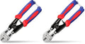 WORKPRO Mini Bolt Cutter 8-inch, Spring Loaded Small Heavy Duty Wire Cable Cutter, Snips Clippers with Soft Anti-Slip Handle (Pack of 2) - size: 8-inch/210mm (Pack of 2), style: Bolt Cutter