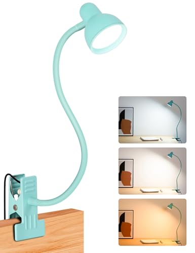 Clip on Reading Light for Bed 3 Color Modes Teal - color: Teal