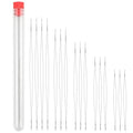 16 Pieces Big Eye Beading Needles Seed Beads Needle Beading Embroidery Needles for Jewelry Making Collapsible Beading Needles Set Long Straight Hand Sewing Beading Needle with Needle Bottle (5 Sizes)