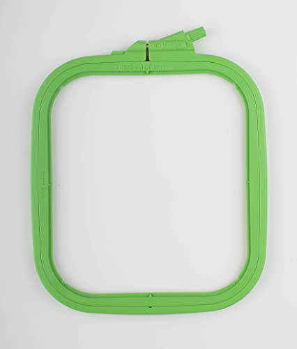 Nurge Green Small (No:2) Plastic Square Embroidery Hoop, Cross Stitch Hoops, Punch Needle Hoop , DIY Craft Sewing,ABS Plastic Embroidery Hoops - color: Green, size: No:2 (Small)