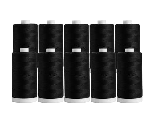 Connecting Threads Black 100% Cotton Thread Set - 10 Spools - color: Black