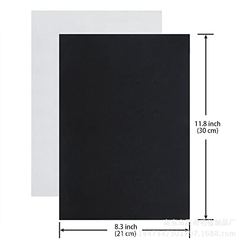 RZJZGZ Adhesive Felt Sheet Black Felt 8.3x11.8in 1mm Fabric Adhesive Sticky Back Felt Sheets for Art and Craft Making (5PCS) - color: Black 5