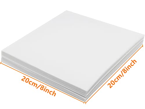 Tear Away Machine Embroidery Stabilizer Backing 8"x8" - 100 Precut Sheets - Medium Weight 1.8 oz - Fits 4x4 and 6x6 Hoops