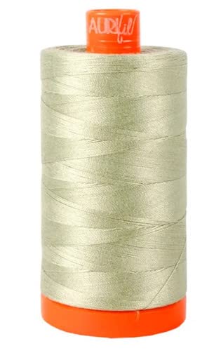 Aurifil A1050-2902 Solid 50wt 1422yds Light Laurel Green Mako Cotton Thread - color: Light Laurel Green