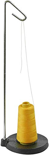 Heavy Duty Cast Iron Single Cone Spool Thread Stand Sewing Embroidery Quilt - color: Black