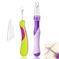 2PCS Seam Rippers,Sewing Stitch Ripper,Thread Cutter Picker Tool,Remover Stitch Tool,Sewing Accessories and Tools for Hand Sewing Knitting Cross-Stitch Embroidery Thread Removal (Green + Purple)