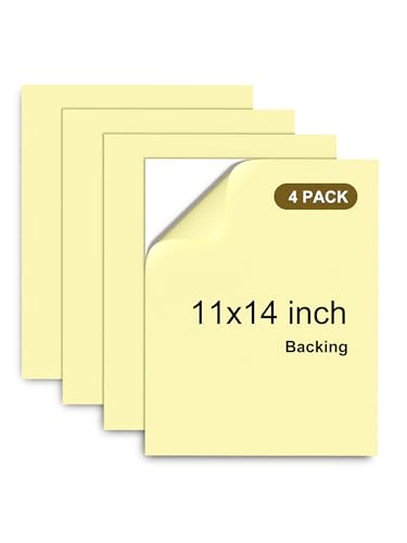 4 PCS Acid Free Sticky Mounting Board 11 X 14″ for Cross Stitch, Needlework