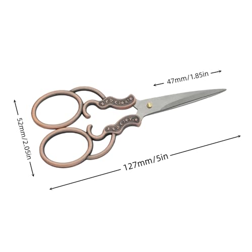 Vintage Sewing/Window Pattern Embroidery Metal Scissors Craft Artistry Handmade Paper Cutting DIY Tool