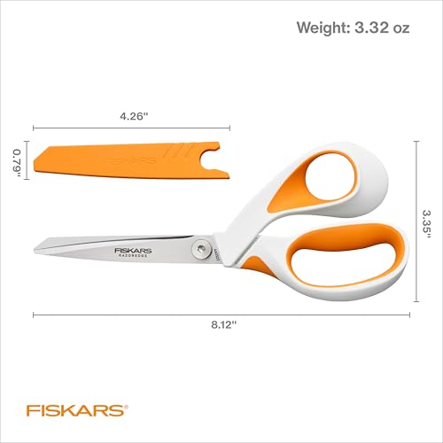 Fiskars 8" RazorEdge Fabric Scissors, Heavy Duty & Sharp Fabric Shears - style: RazorEdge 8"