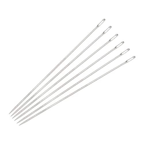 uxcell 60Pcs Beading Needles Fine Thin Long Straight Sewing Embroidery Threads Stainless Steel 1.26 Inch - size: 1.26 inch