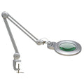 Bifocal Magnifying Lamp with Clamp, 5D with 20D, Silver - color: Silver
