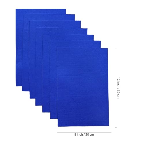 Jtnohx Soft Felt Sheets Color Felt Fabric for Sewing Dark Blue 7Pcs 8"x12" - color: Dark Blue