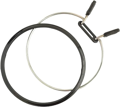 Nurge Metal Embroidery Hoops - Premium Spring Tension Embroidery Hoop for Cross Stitch - Durable Ring with Quick Release Safety Clip - Ideal for Crafters,Beginners & Professionals - Black - Medium - color: Black, size: Medium